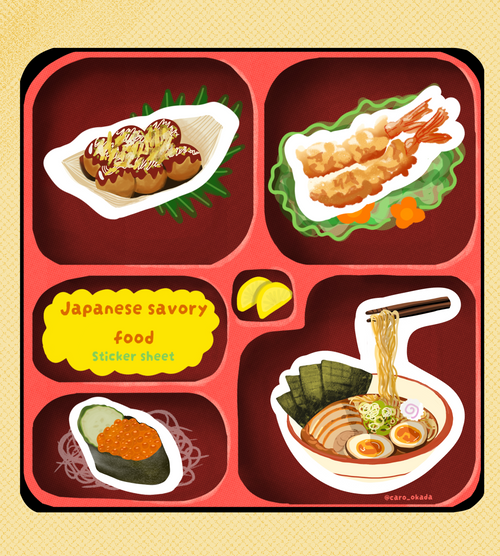 Japanese Food Sticker Sheet