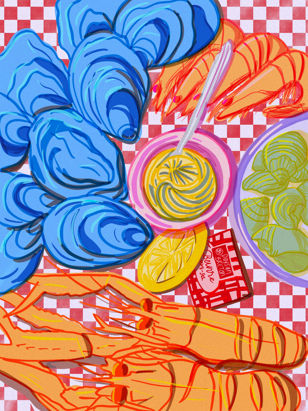 Seafood Platter Print